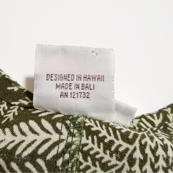 Makai Beach Palapalai Olive Palm Print A Line Dress - Picture 8 of 10